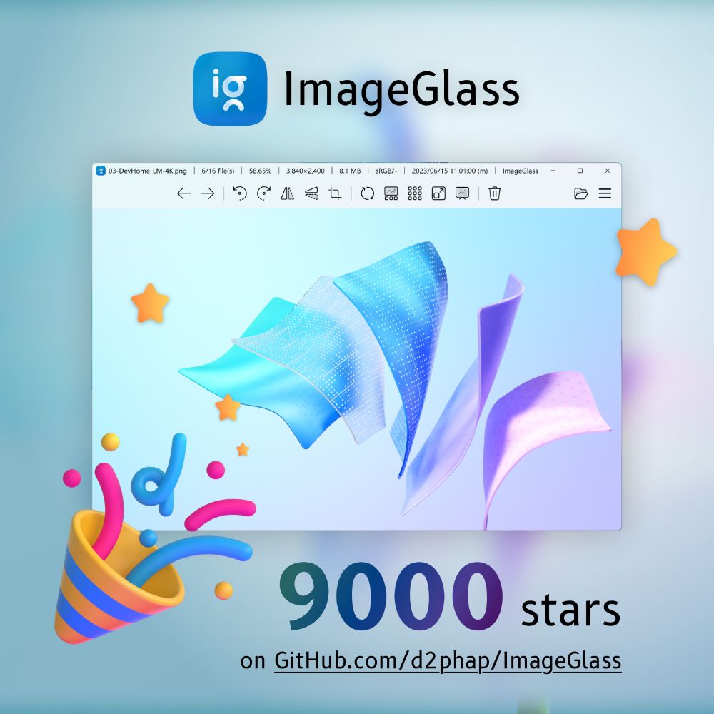 ImageGlass hit 9000 stars on GitHub