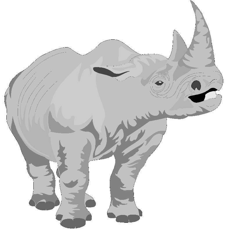 A grayscale illustration of a rhinoceros in three-quarter view. The head of the rhino looks vaguely like a triceratops, its horn massive and sharp. Dr. Slife is a connoisseur of horns, nails, and teeth—essentially anything organic and bonelike that exists outside of the body. The rhino horn, like your fingernails, is made of keratin. It’s hard. But—and this is perhaps what Slife admires most about his profession—not nearly so hard as teeth, the hardest, densest part of any human body.