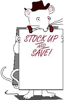 An illustration of an adorable mouse with a Tyrolean hat, wearing a sandwich board sign that reads “Stock Up and Save!” Patrick “Dutch” Dugan recognizes the mouse. He’d know those whiskers anywhere. It’s Artie from “Maus.” Jesus Fucking Christ, Dutch gasps. This is it. I can finally sue Corel and they won’t have a damn leg to stand on. It’s payday.