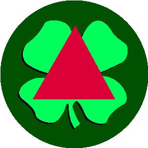 The shoulder sleeve insignia of the U.S. Army’s XIII Corps, showing a red triangle superimposed upon a four leaf clover. Jessi’s great-granduncle served in the XIII Corps in World War Two, getting within 50 miles of Berlin with the 35th Infantry Division in the spring of 1945. From a dead German along the Ruhr, her great-granduncle furtively took a worn leather pouch. When he finally had a chance to look inside the pouch days later, he was disappointed to find it contained nothing more than what looked like ancient fossilized teeth. Bear, maybe, or wolf.
