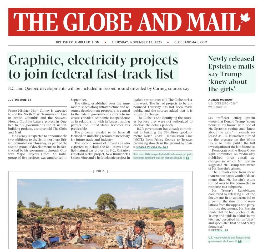 Headline on an article regarding newly released Epstein emails alleging Donald Trump's awareness of underage girls involved.