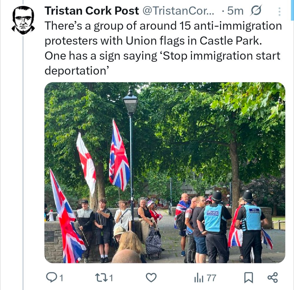 Tweet by Bristol post reporter 