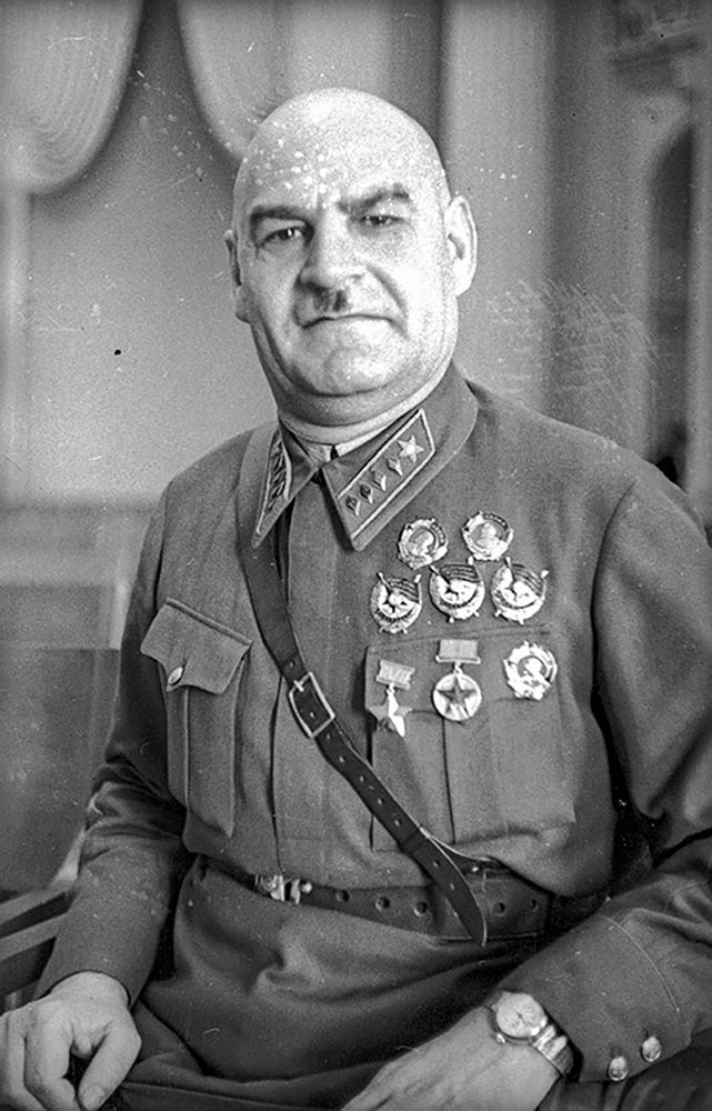 Grigory Kulik Soviet military commander and Marshal of the Soviet Union who served as chief of the Red Army's Main Artillery Directorate from 1937 until June 1941. Fought against the adoption of modern weapons like submachine guns and anti-tank rifles. Failed to prepare adequate defenses before Barbarossa.
Protected by Stalin for years despite failures.