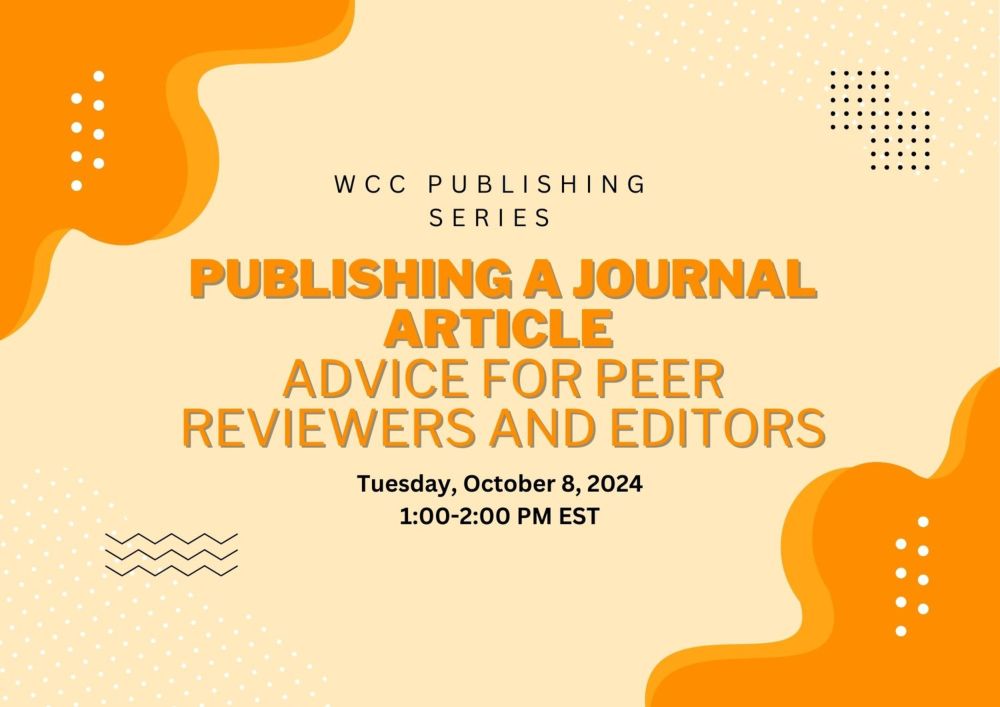 Publishing a Journal Article: Advice for Peer Reviewers and Editors — THE WOMEN'S CLASSICAL CAUCUS (WCC)