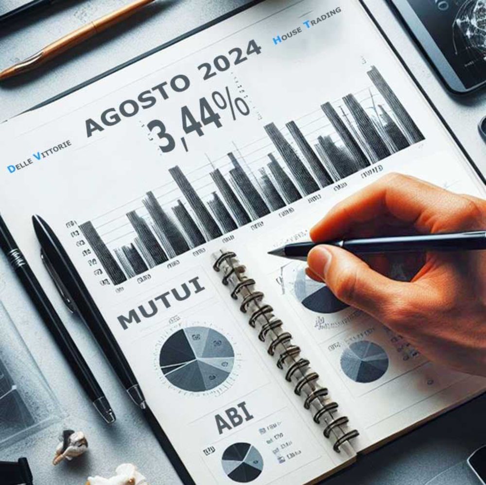 ABI | Diminuzione del tasso medio (3,44%) dei mutui per l’acquisto di abitazioni, ad agosto 2024 | Dati statistici, Economia, Immobiliare, Indagini e sondaggi, Indagini, ricerche e sondaggi, Mercato i...