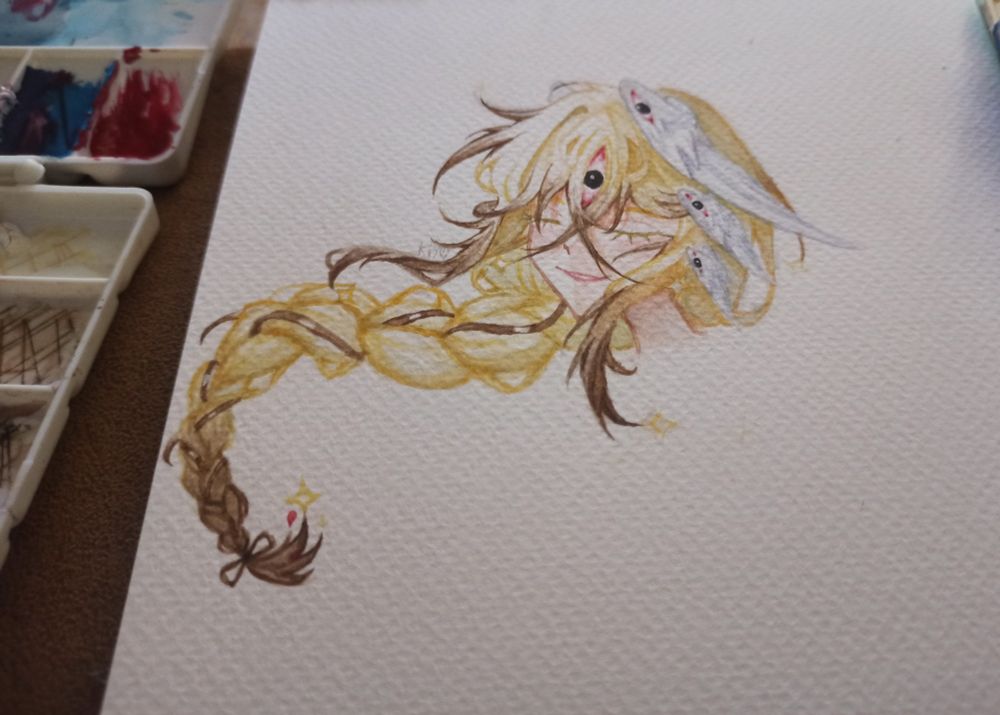 Watercolour art of my oc