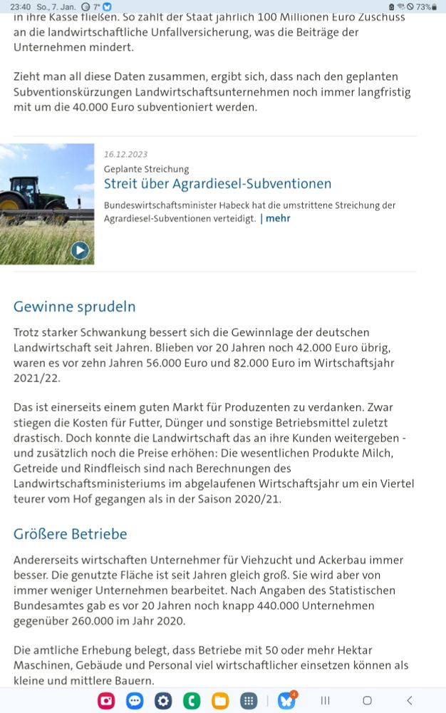 Text zu Subventionen