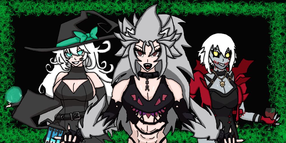 From left to right: Zentreya (Witch), Zentreya (Werewolf), Zentreya (Zombie)