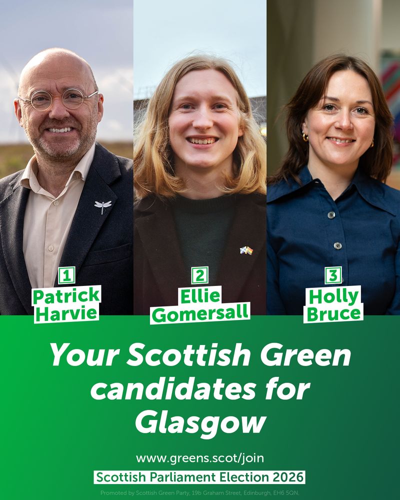 Your Scottish Green candidate for Glasgow.