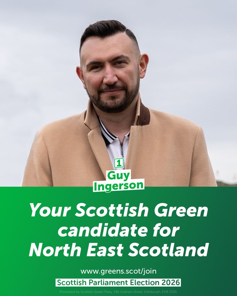 Your Scottish Green candidate for North East Scotland.