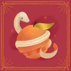 Process video of how I sketched the snake and orange. 