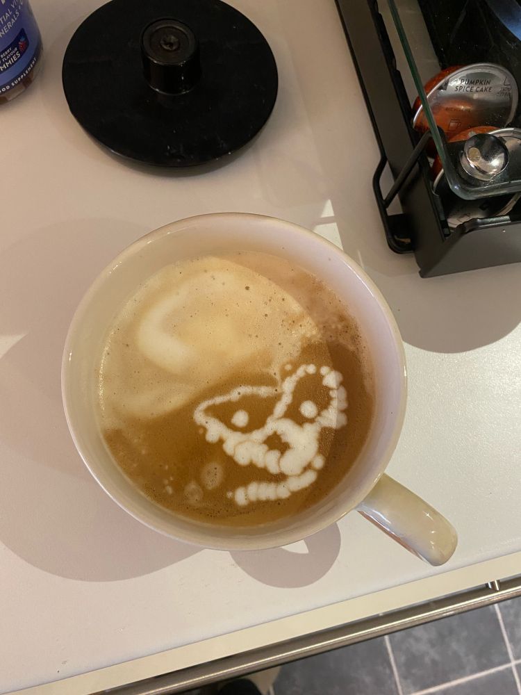 Bad omen in coffee mug