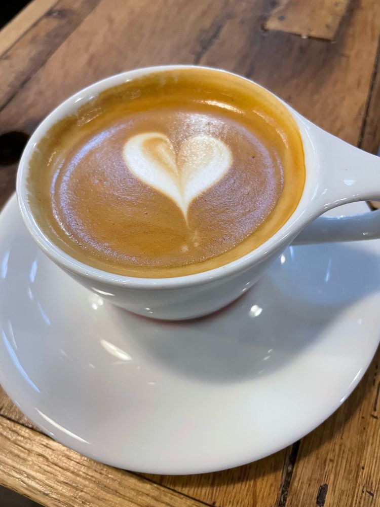Coffee art - heart shape