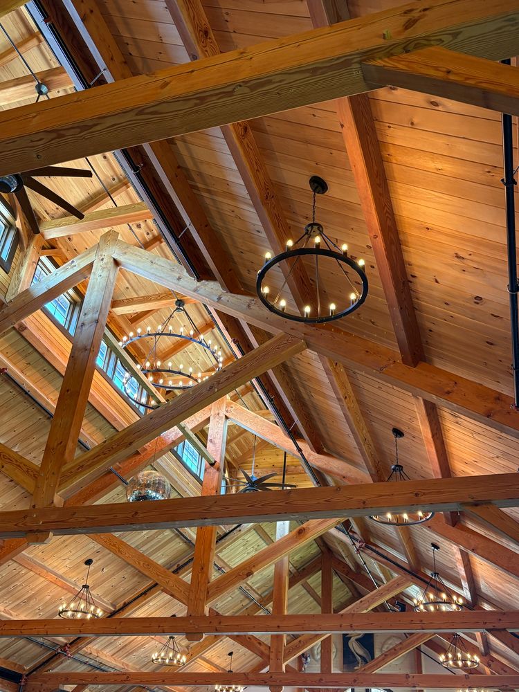 Intricate wooden ceiling