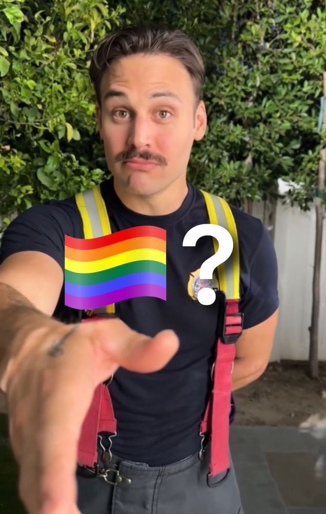Eddie Diaz reaching out to shake hands with the Gay