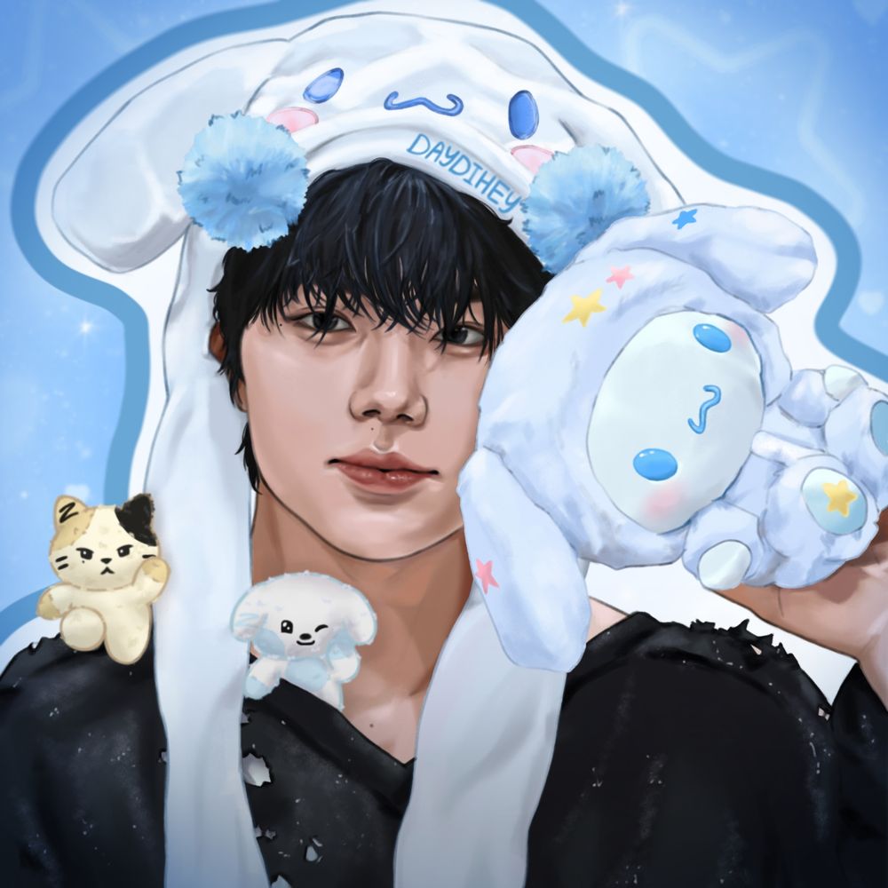 park gunwook of zb1 cinnamoroll fanart with rinini and gyunini