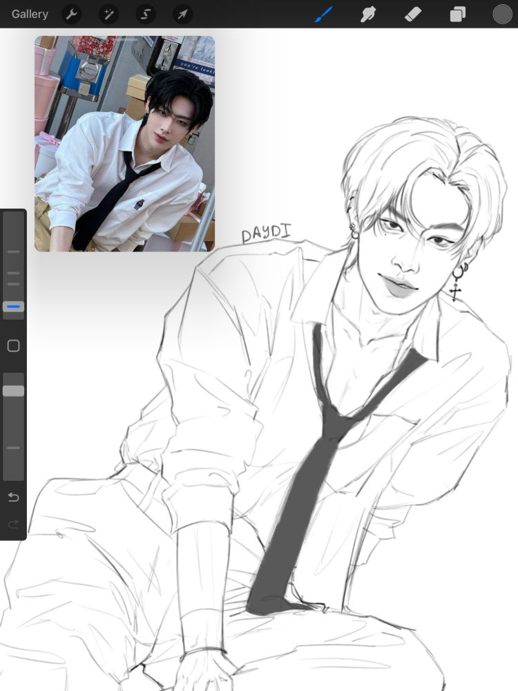 sketch of ricky from zerobaseone 