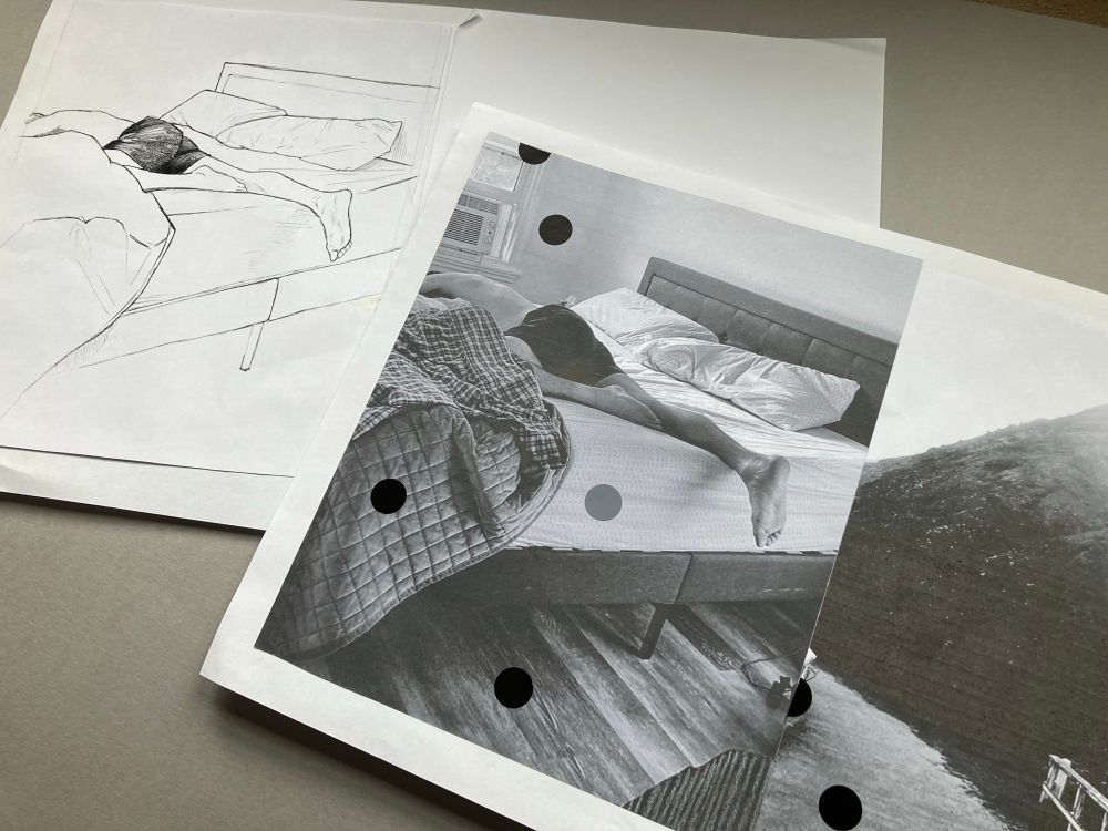 Black and white color separations for Risograph printing