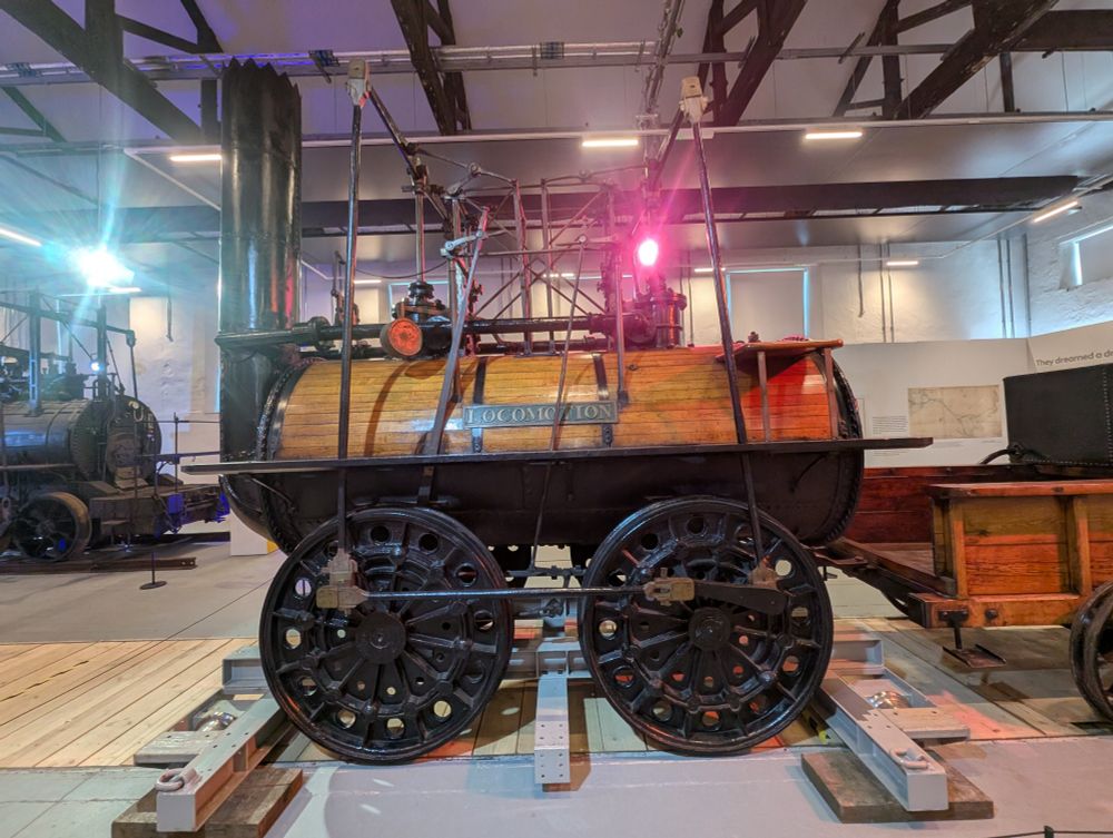 Locomotion number 1, the first locomotive to pull passengers