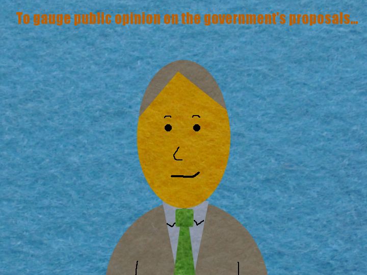 Two dimensional news reader rendered from felt.