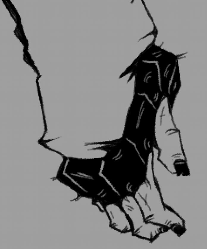 New version of Alice's hand. Stylized and stronger shaping. Added black nails (they're natural on her, not painted, don't think about it) + scratches. Stripes haven't been added yet.