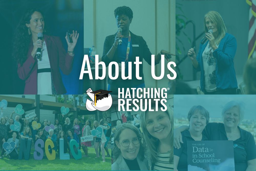 Collage of several photos of Hatching Results staff, including photos of individuals presenting, pairs of folks smiling together, and a large group photo of the team. The collage is titled About Us.
