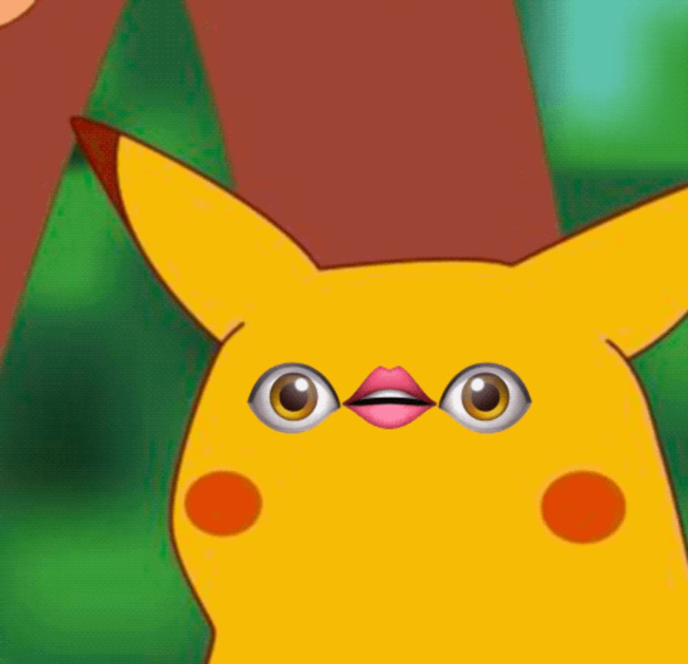 a close up of a pikachu with its eyes closed and a pink lip