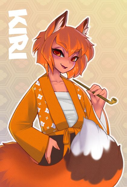 Kiri from hit queer indie platformer Kitsune Tails