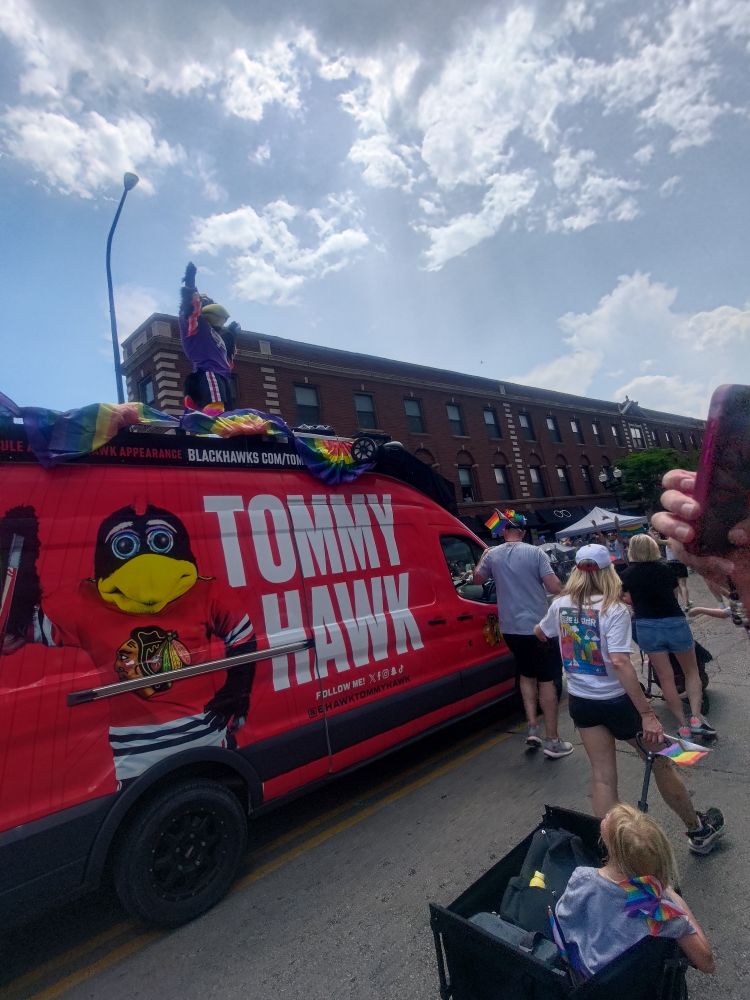 The Blackhawks showing out at Pride