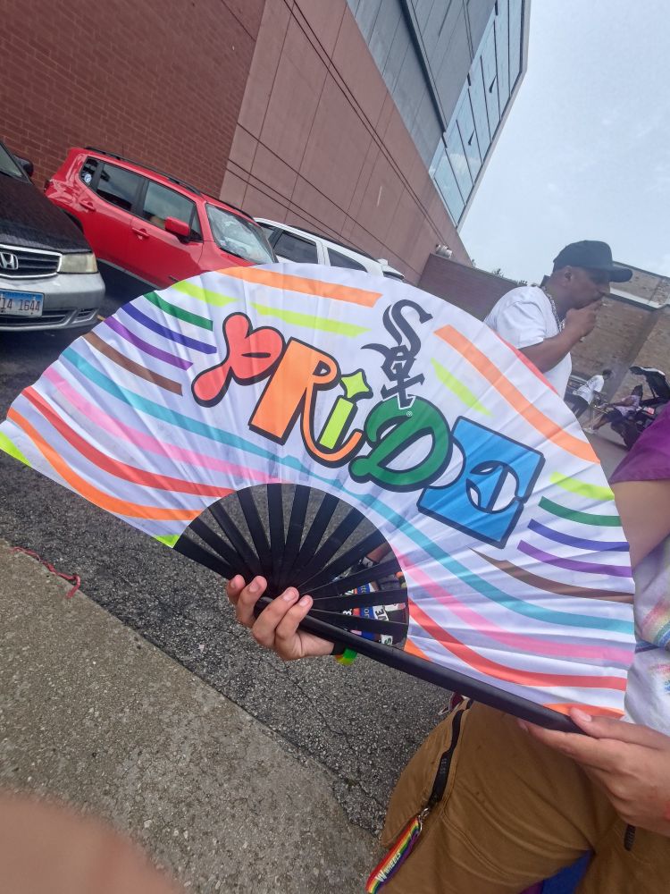 The White Sox with the pride fan