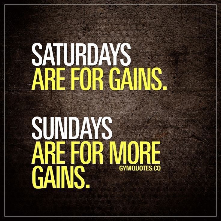 Saturday’s are for gains.
Sunday’s are for more gains.