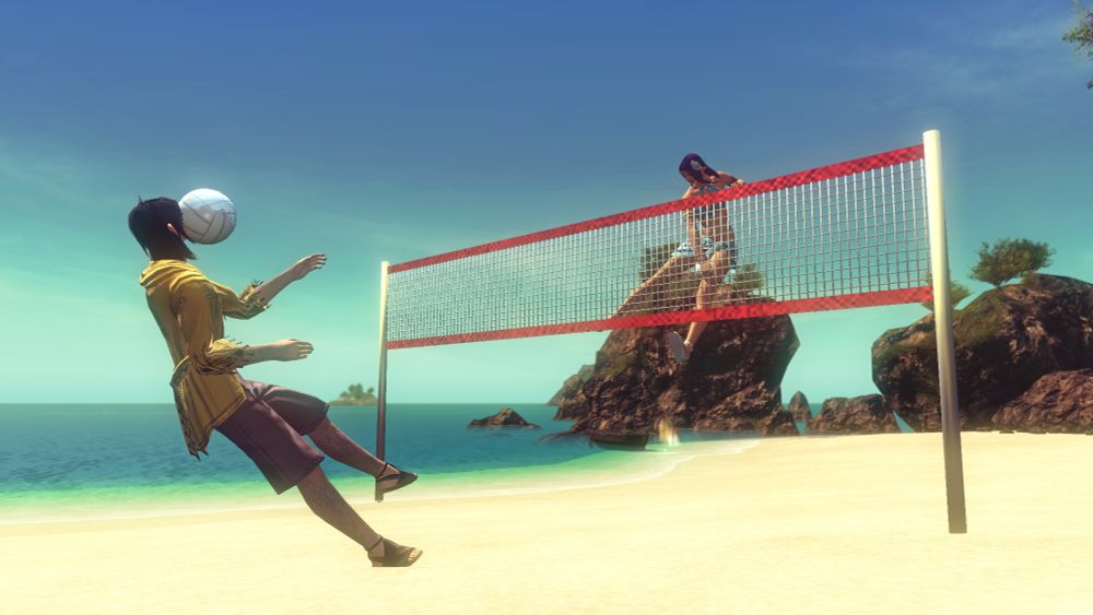 Iris slamming a volleyball into Emmanllain's face