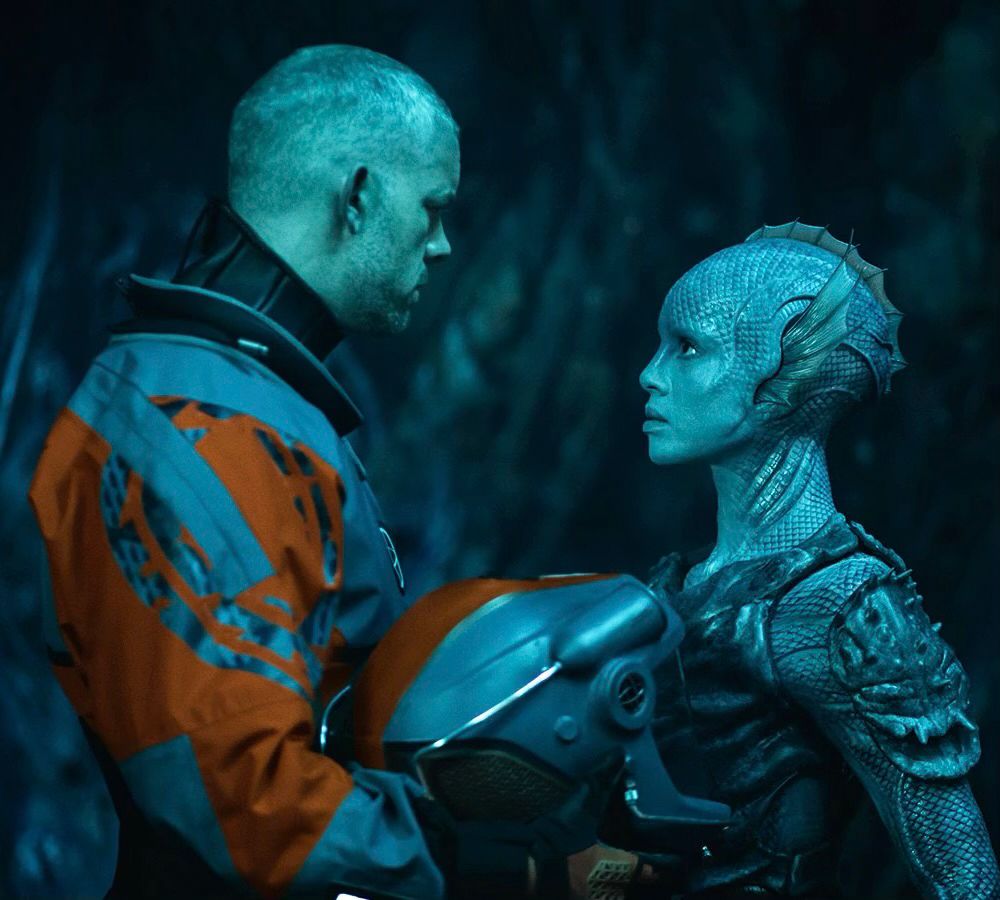 Russell Tovey and Gugu Mbatha-Raw as a fish woman from The War Between The Land And The Sea.