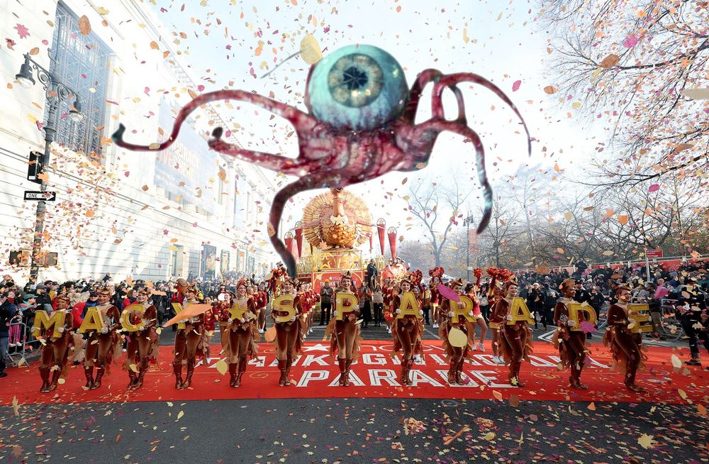 The Trypanohyncha Ocellus as a float in the Macy’s Day Thanksgiving Parade
