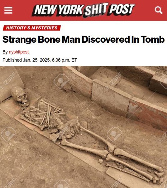 Strange Bone Man Discovered In Tomb