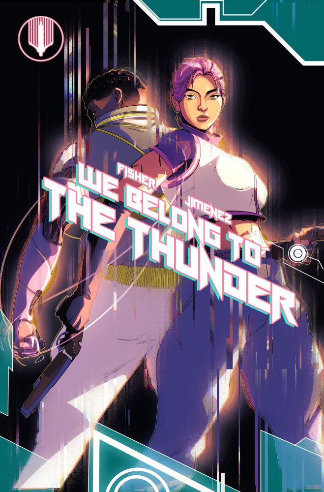 WE BELONG TO THE THUNDER - COVER A (A Man and a Woman stand back to back ready to blow shit up)