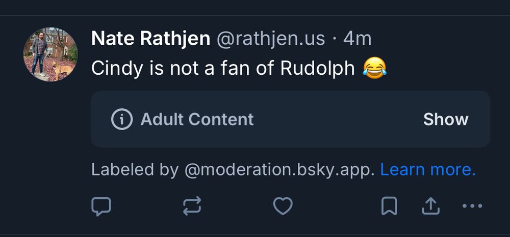 Nate’s post, marked as adult content 