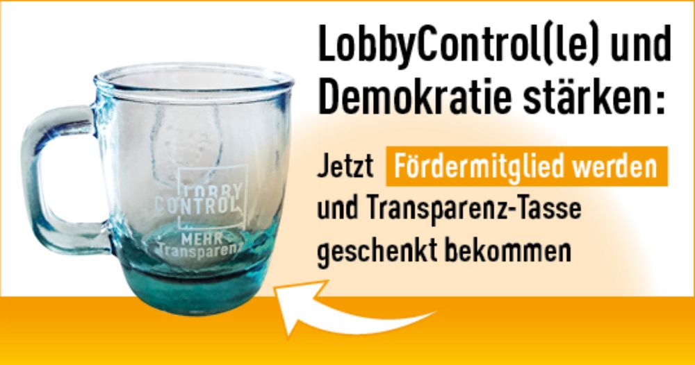 Jetzt Fördermitglied werden von LobbyControl