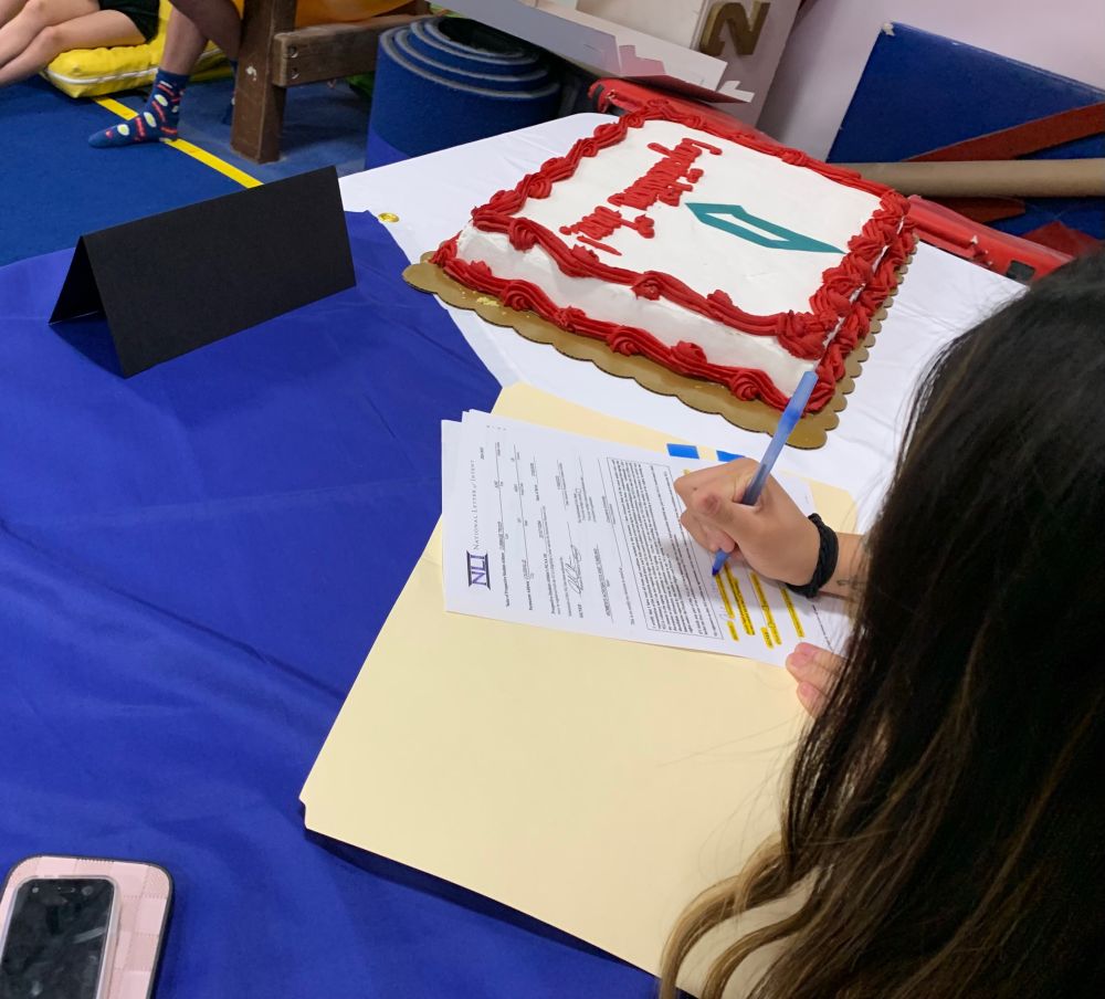 June signing her LOI.