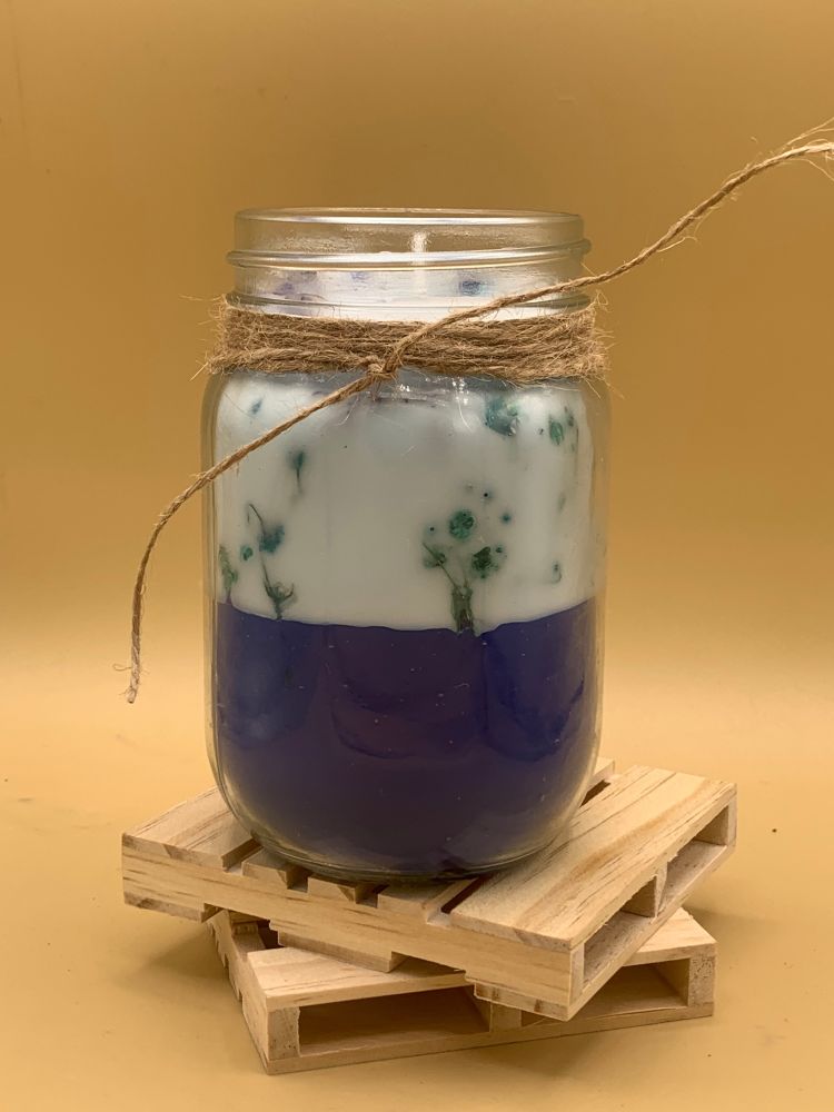 Lotus & French Vanilla Scented Mason Jar Candle