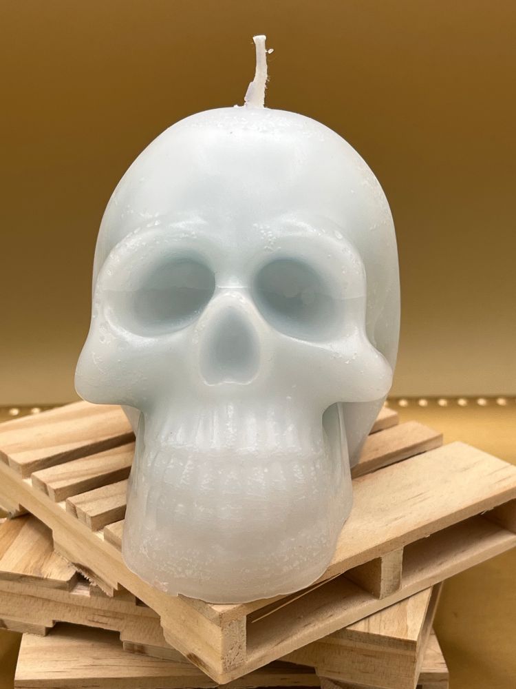 White Skull Cherry Blossom Scented Handmade Candle