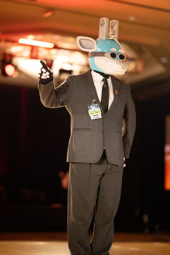 Typo at the Furpocalypse 2025 Fursuit Dance Competition.