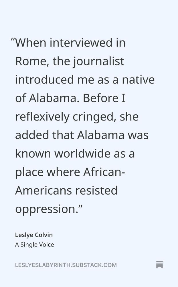 https://open.substack.com/pub/leslyeslabyrinth/p/a-single-voice?r=7lj5n&utm_medium=ios 