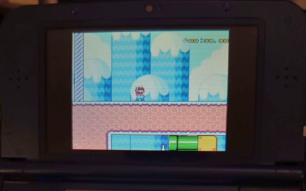 Foto: 3DS, Super Mario World, Ende eines Levels mit der Zeit 00:39.90