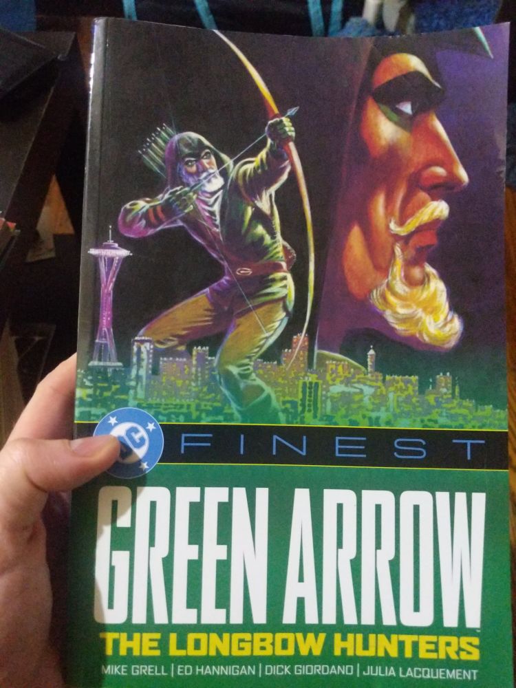 Cover to the DC finest collection The Longbow Hunters.