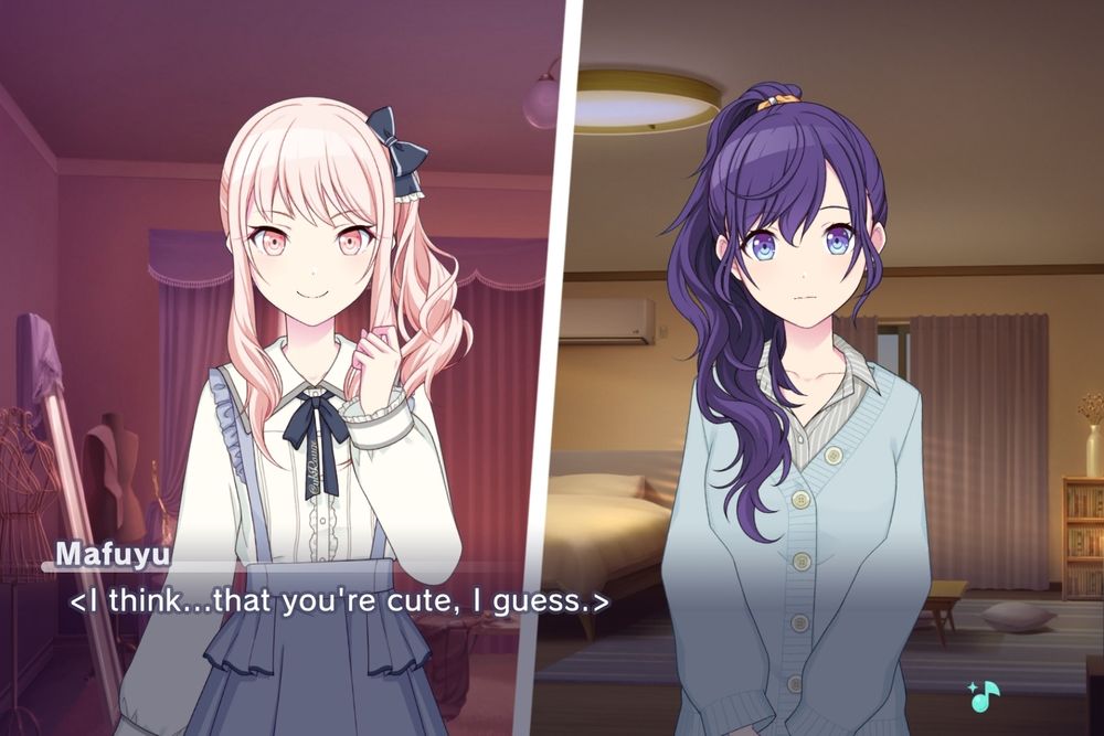 Mafuyu responds and says she thinks Mizuki is cute