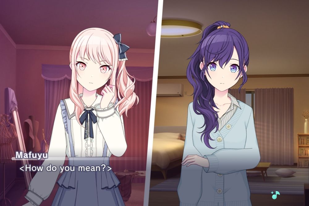 Mafuyu asking Mizuki what she means