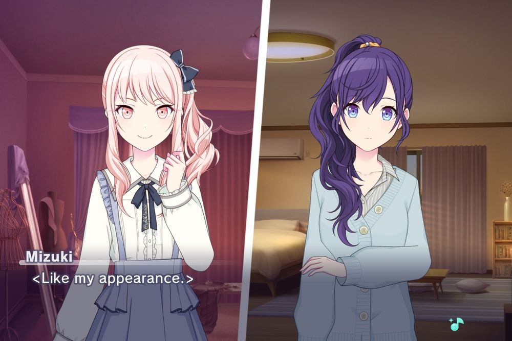 Mizuki responds and asks about her appearance 