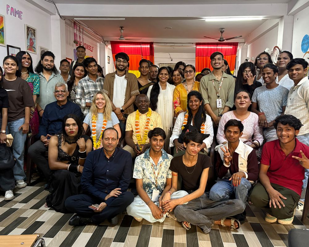 Group photo with the team at India HIV/AIDS Alliance at their community HUB in Delhi.