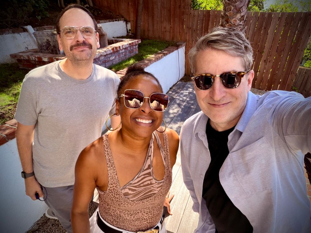 CBB selfie with Phoebe Robinson and Dave Theune. 